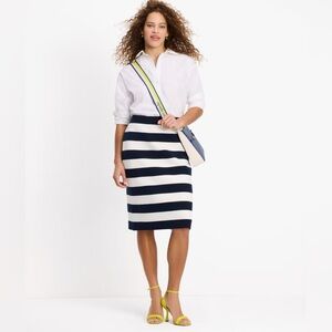 Awning Stripe Knit Pencil Skirt